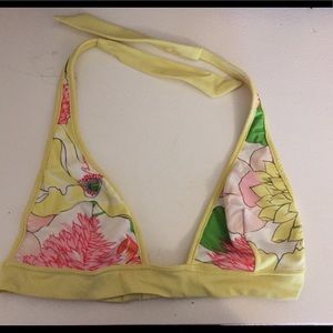 Burberry floral bikini top and bottom, size large